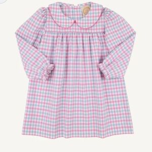 Beaufort Bonnet LS Maerin Flannel Dress. Pink and Blue.